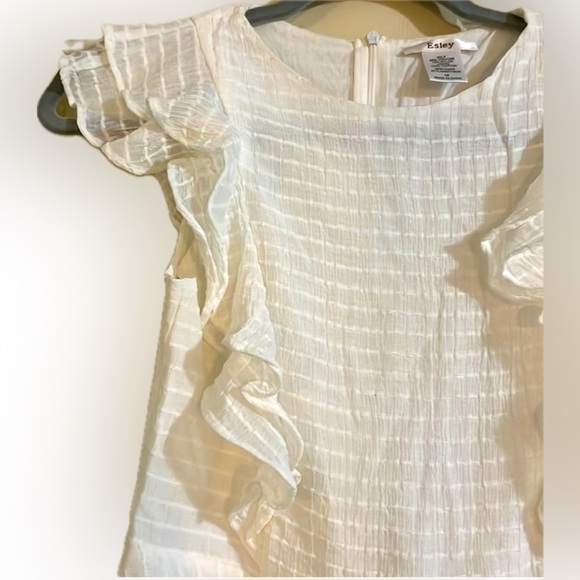 Dress Boutique Ruffles Esley Viscose Layers Cream Size M Beach Romantic Sheer - Picture 11 of 13